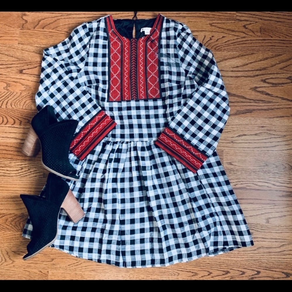 Gingham Print Dress/Tunic